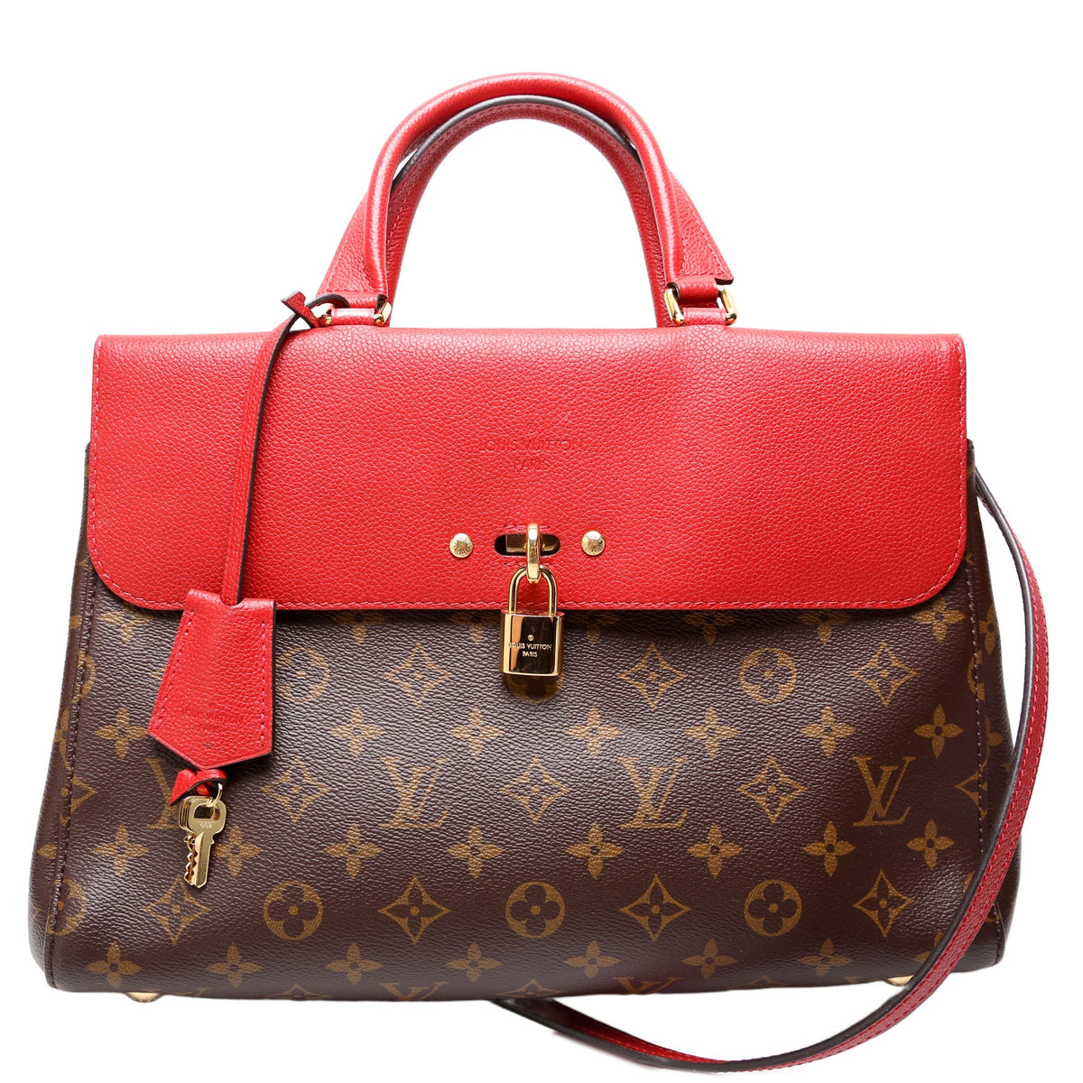 Louis-Vuitton Venus Satchel Monogram Red