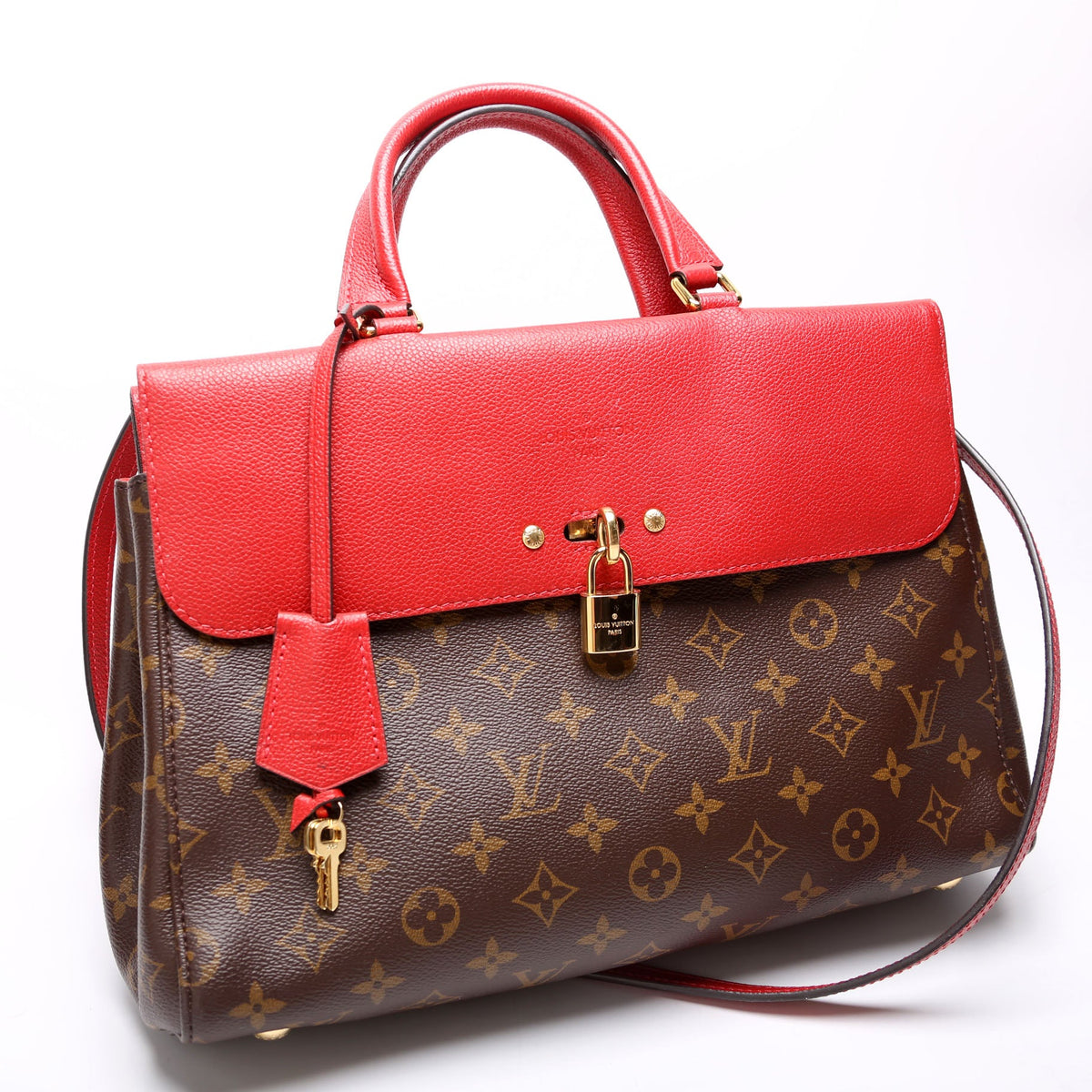Louis-Vuitton Venus Satchel Monogram Red