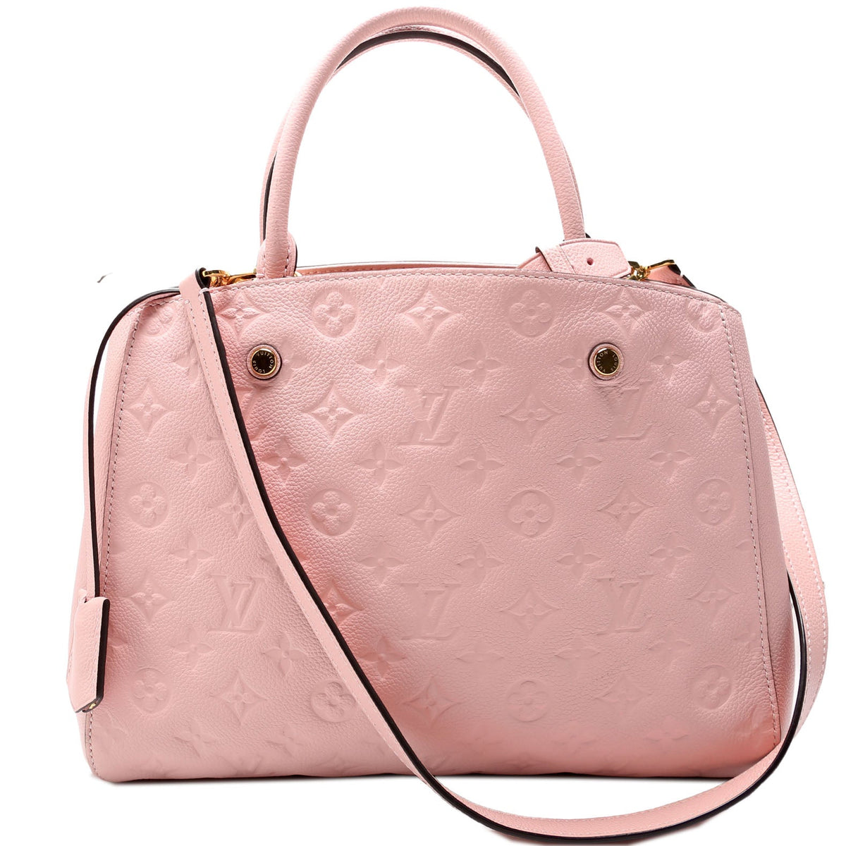 Louis-Vuitton Montaigne MM Empreinte Pink
