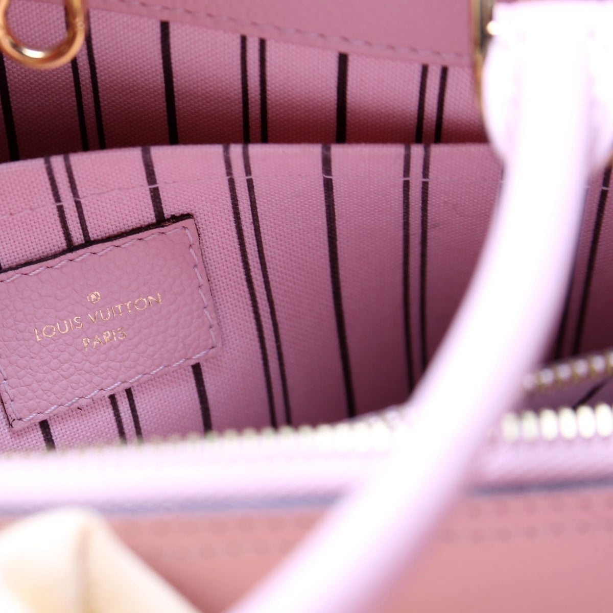 Louis-Vuitton Montaigne MM Empreinte Pink