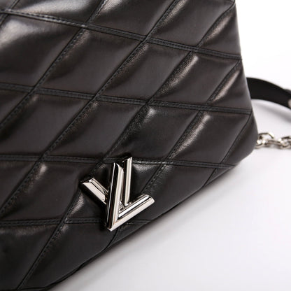Louis-Vuitton Go- MM Malletage Lambskin Black