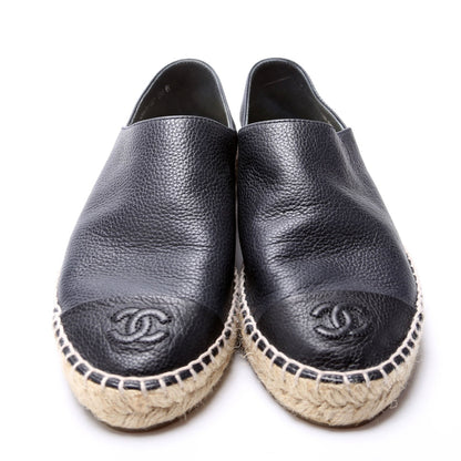 Chanel CC Espadrilles Size 38 Black