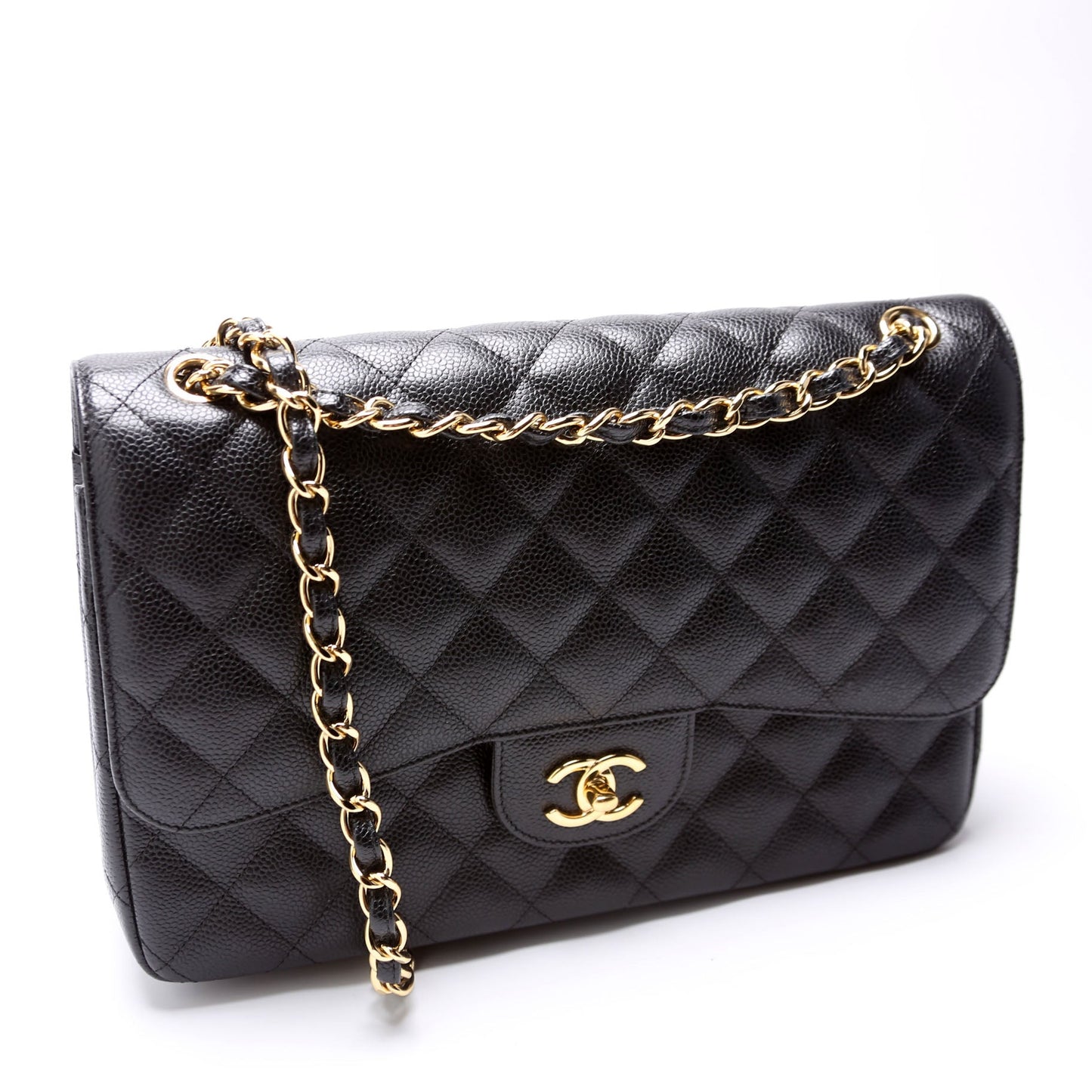 Chanel Classic Flap Jumbo Caviar 25-28M Black