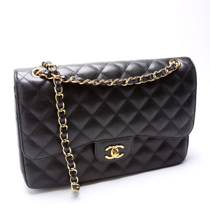 Chanel Classic Flap Jumbo Caviar 25-28M Black