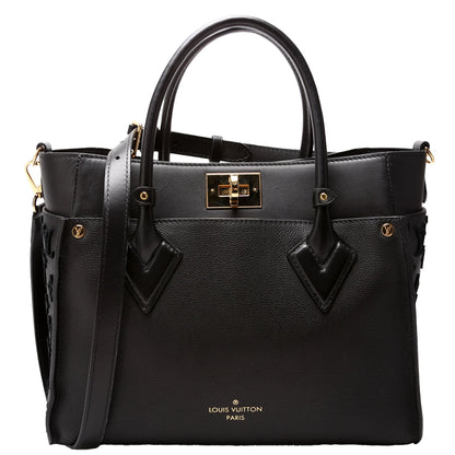 Louis-Vuitton On My Side MM Calfskin Black