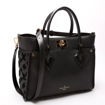 Louis-Vuitton On My Side MM Calfskin Black