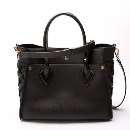 Louis-Vuitton On My Side MM Calfskin Black