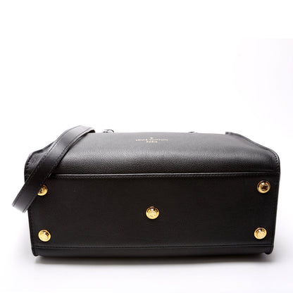Louis-Vuitton On My Side MM Calfskin Black