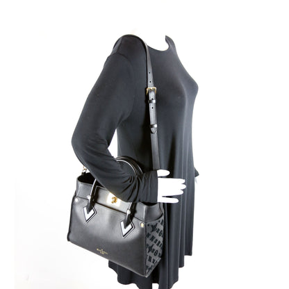 Louis-Vuitton On My Side MM Calfskin Black