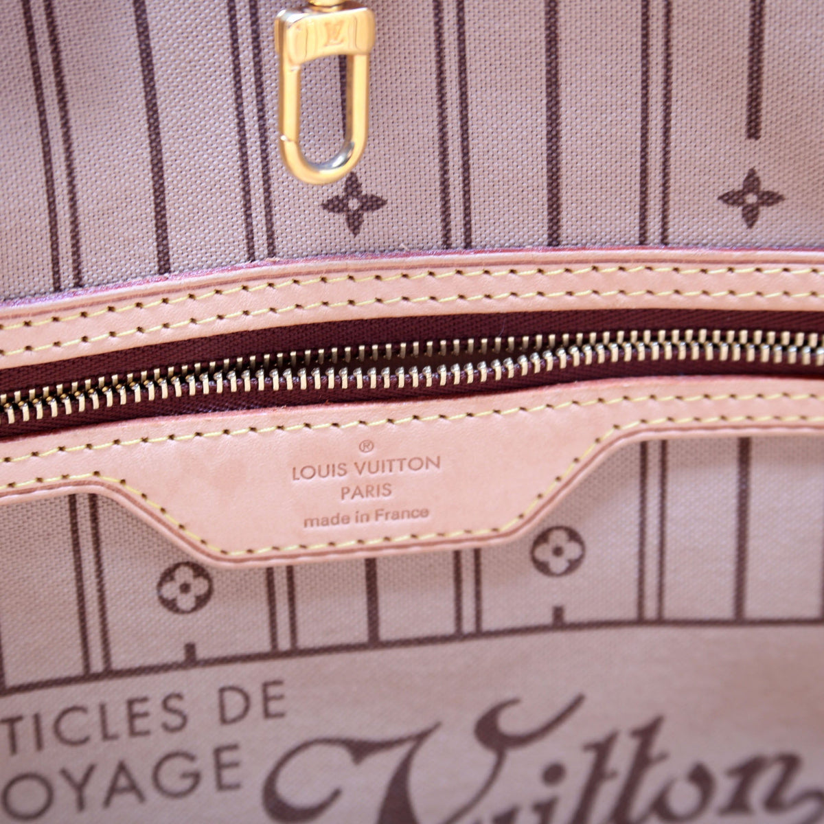 Louis-Vuitton Neverfull MM Monogram Beige