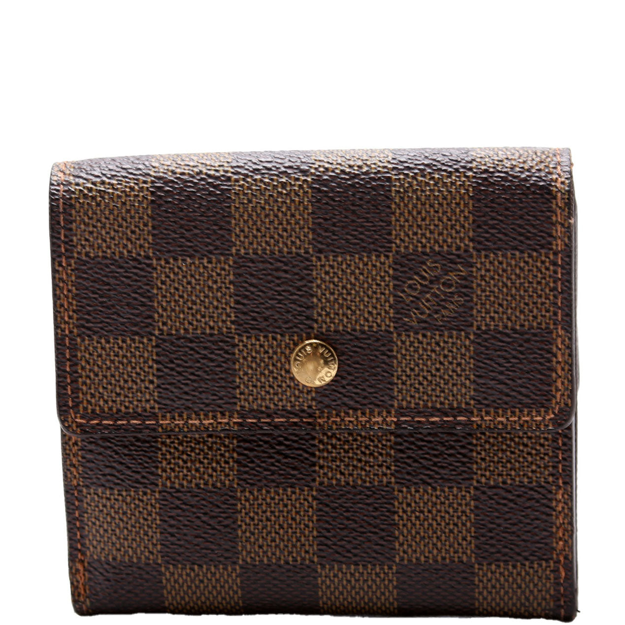Louis-Vuitton Elise Wallet Damier Brown