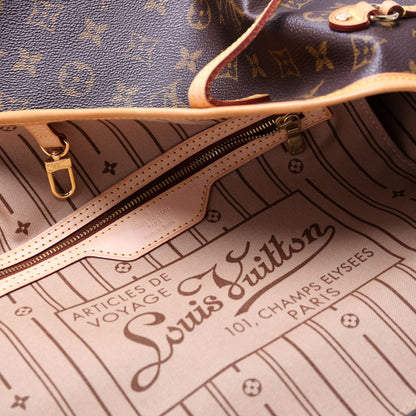 Louis-Vuitton Neverfull MM Monogram Brown/Beige