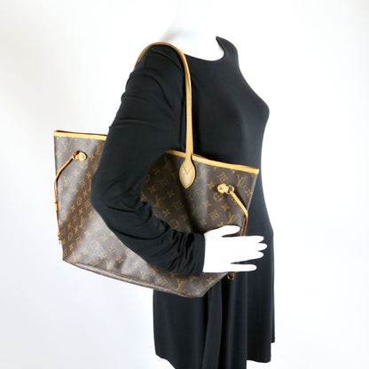 Louis-Vuitton Neverfull MM Monogram Brown/Beige