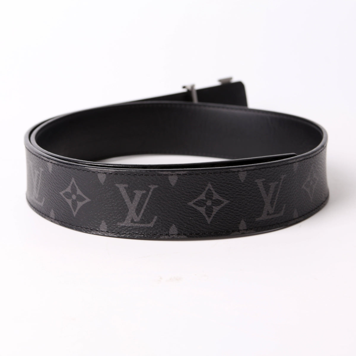 Louis-Vuitton LV Initiales MM Reversible Leather/Monogram Eclipse Belt Size /