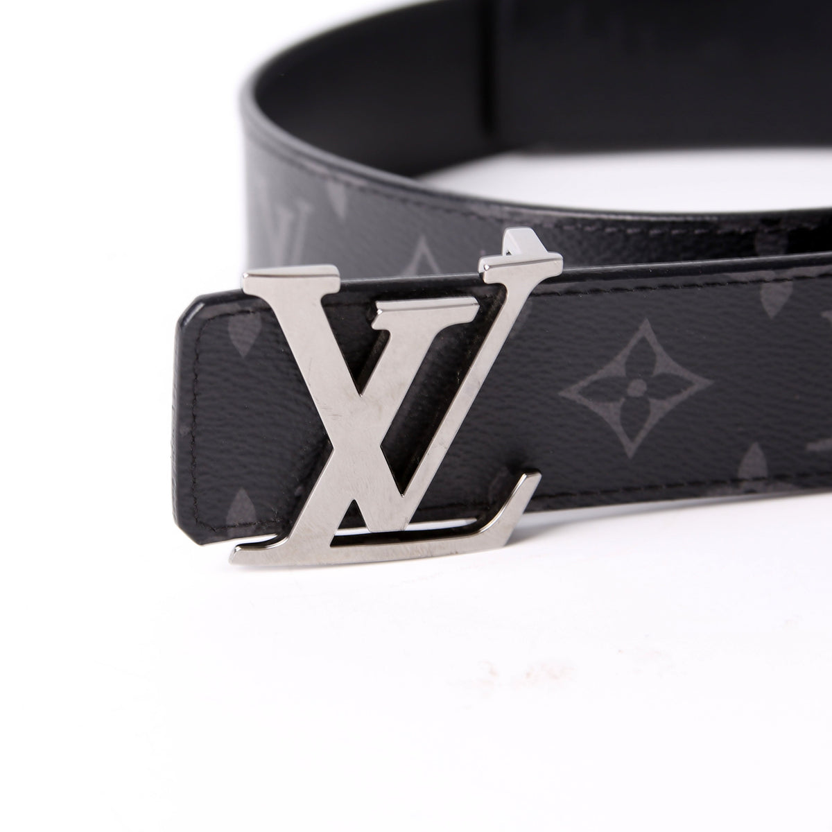 Louis-Vuitton LV Initiales MM Reversible Leather/Monogram Eclipse Belt Size /