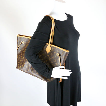Louis-Vuitton Neverfull MM Monogram Brown/Baige