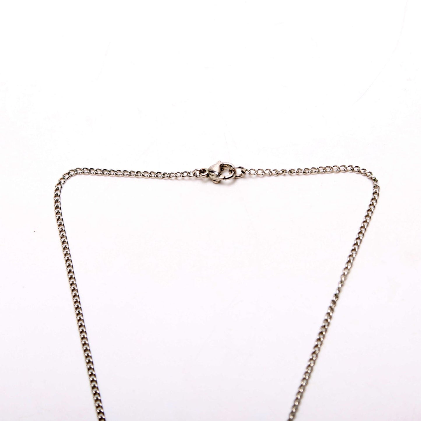 Chanel CC Cut Out Medium Pendent Necklace Silver