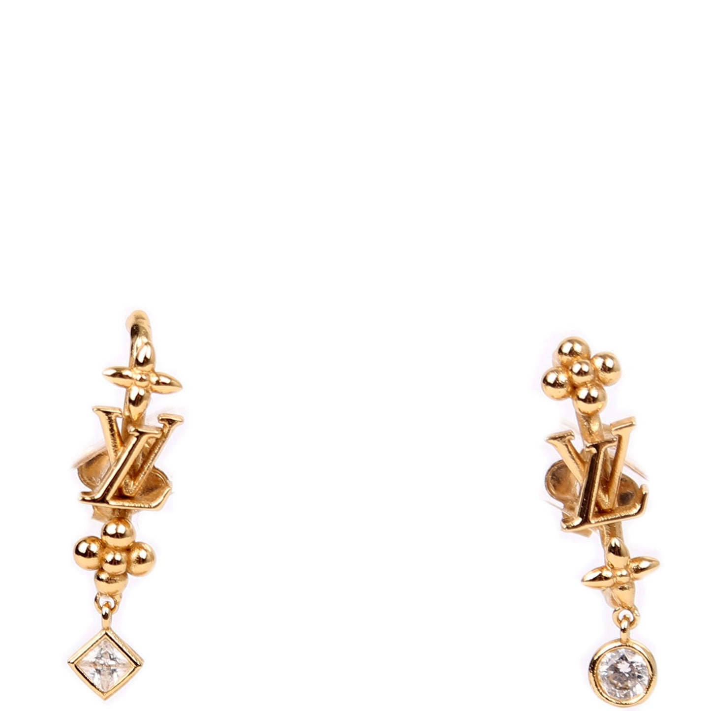 Louis-Vuitton In The Sky Earrings Gold