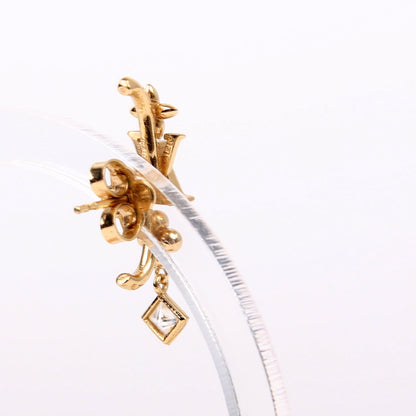 Louis-Vuitton In The Sky Earrings Gold