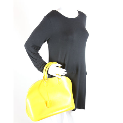 Louis-Vuitton Alma GM Epi Yellow