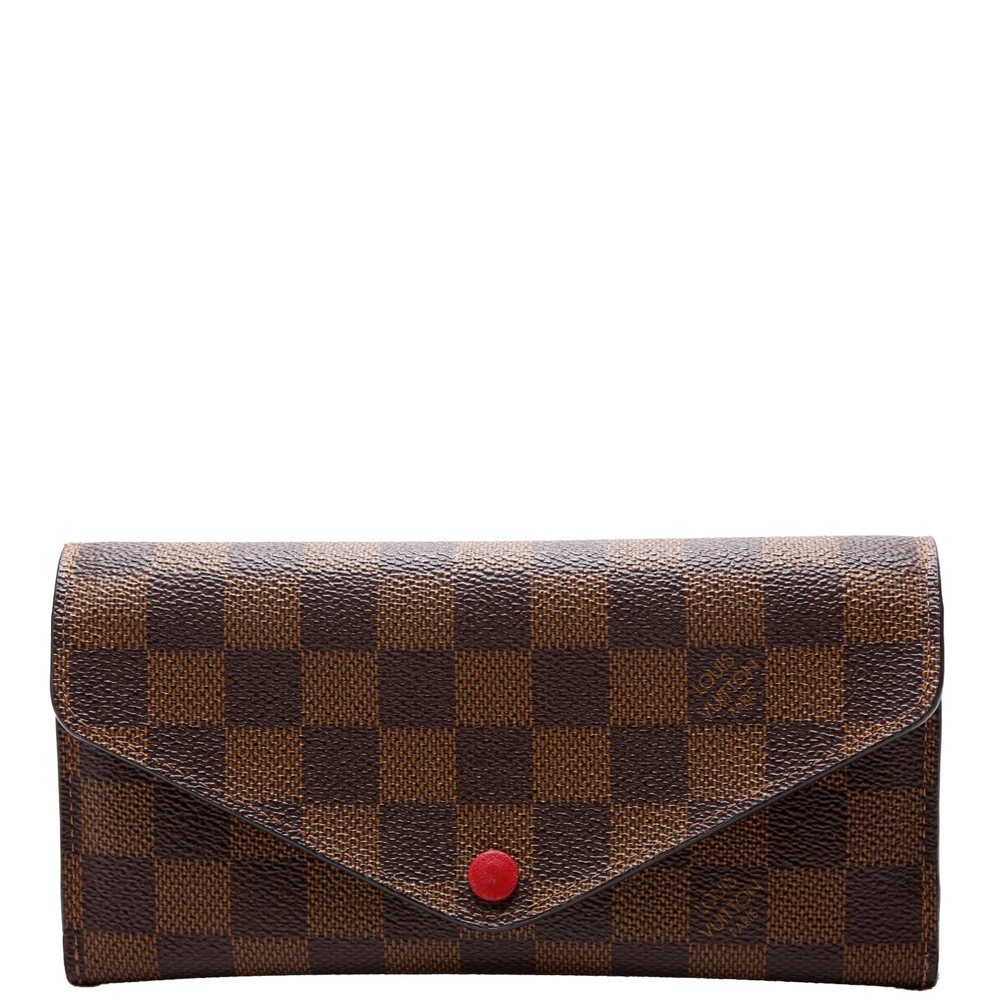 Louis-Vuitton Josephine Wallet Damier Ebene Red