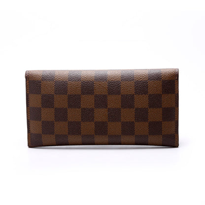 Louis-Vuitton Josephine Wallet Damier Ebene Red