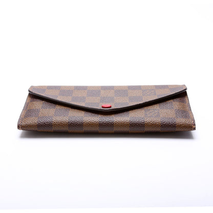 Louis-Vuitton Josephine Wallet Damier Ebene Red
