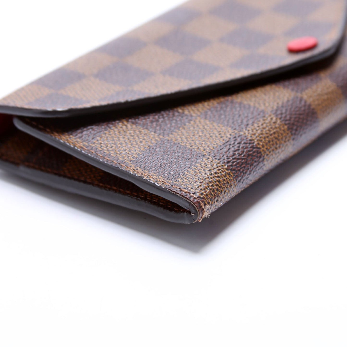 Louis-Vuitton Josephine Wallet Damier Ebene Red