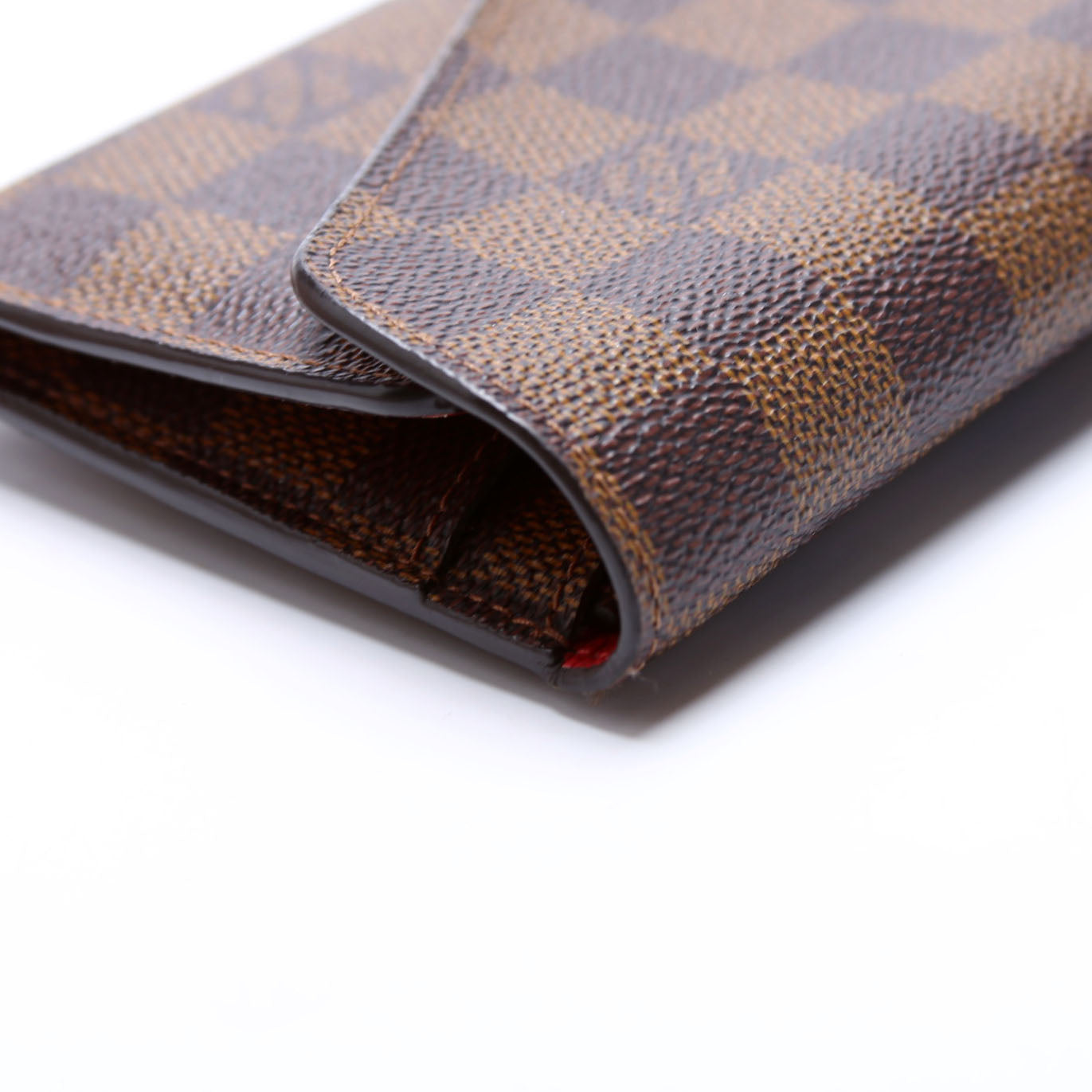 Louis-Vuitton Josephine Wallet Damier Ebene Red