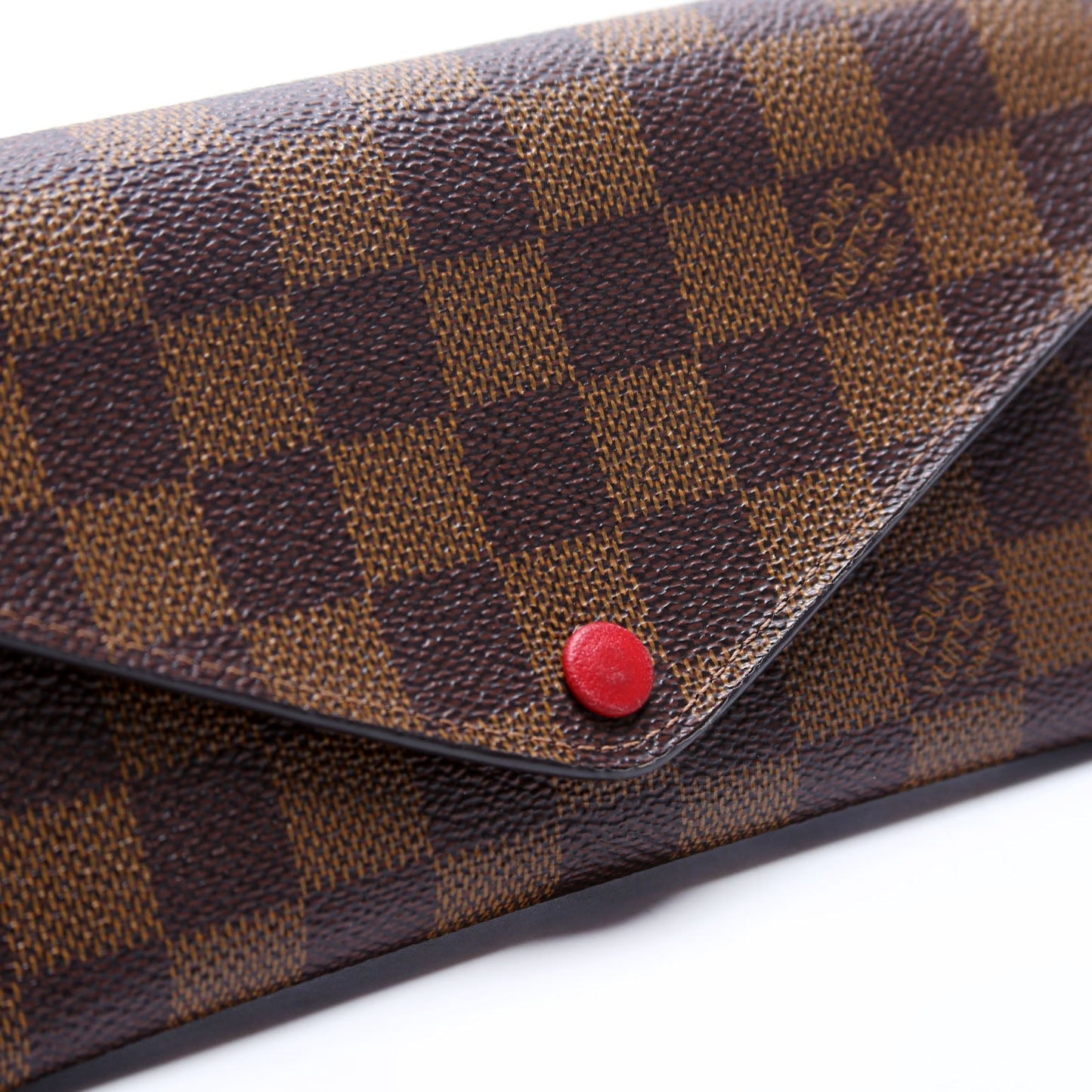 Louis-Vuitton Josephine Wallet Damier Ebene Red