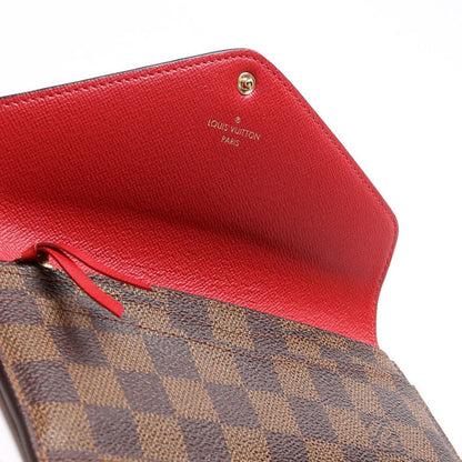 Louis-Vuitton Josephine Wallet Damier Ebene Red