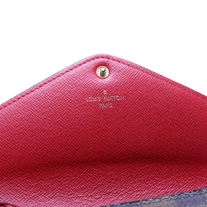 Louis-Vuitton Josephine Wallet Damier Ebene Red