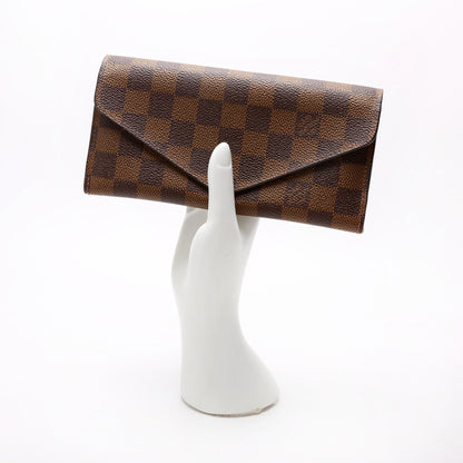 Louis-Vuitton Josephine Wallet Damier Ebene Red
