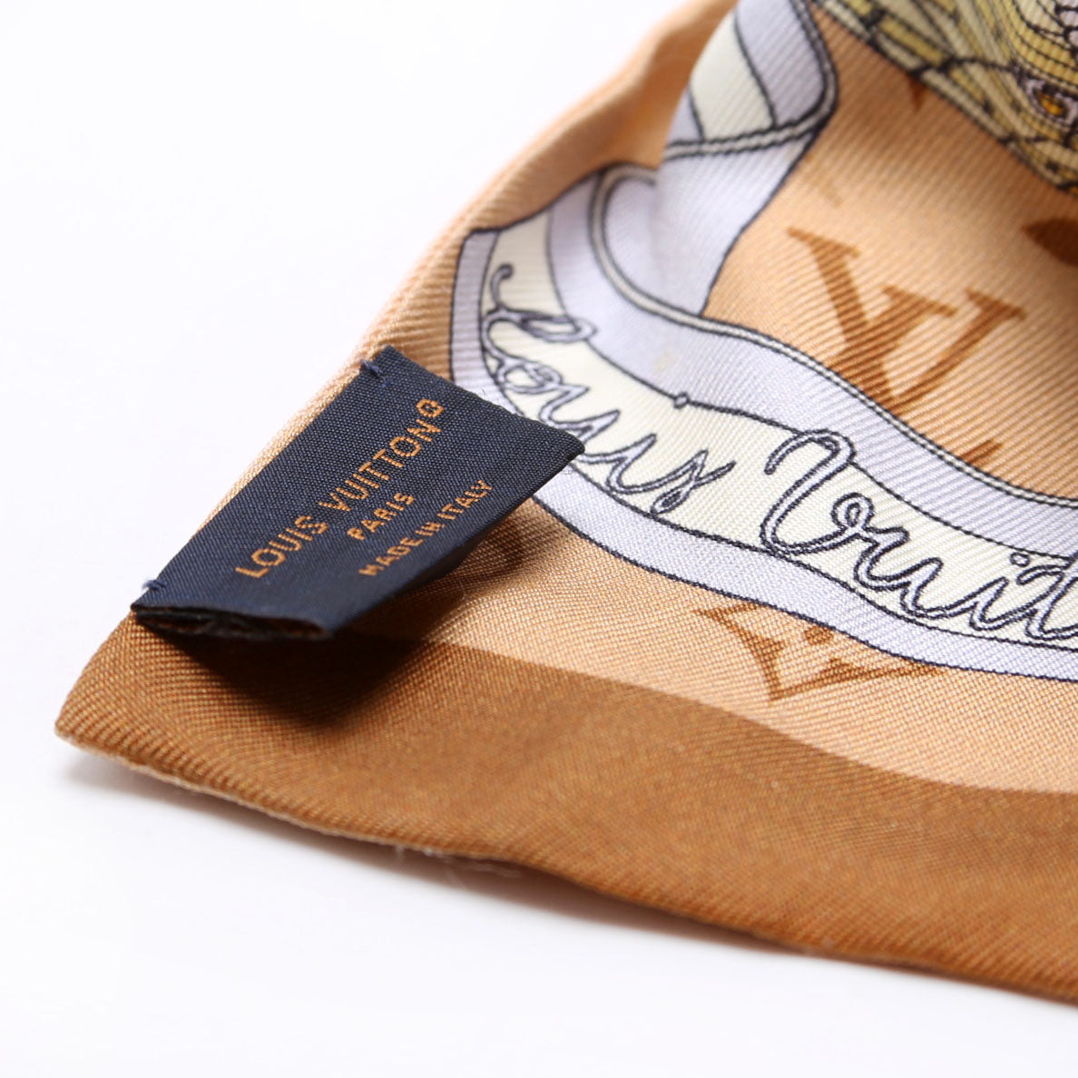 Louis-Vuitton Journey Bandeau Silk Scarf Brown/Multicolor