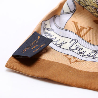 Louis-Vuitton Journey Bandeau Silk Scarf Brown/Multicolor