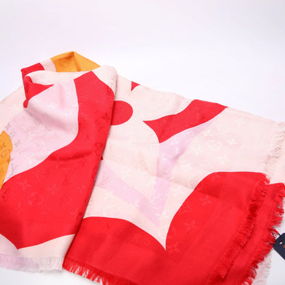 Louis-Vuitton Chale Kaleidogram Scarf Multicolor