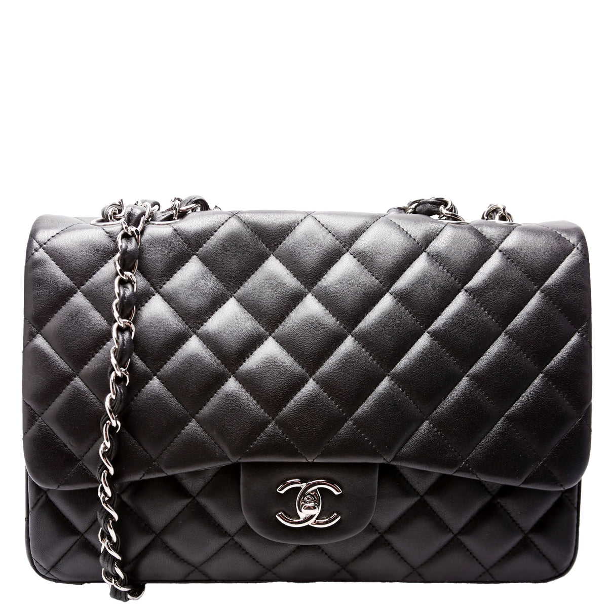 Chanel Classic Flap Jumbo Lambskin 14-16M Black