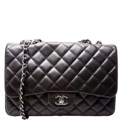 Chanel Classic Flap Jumbo Lambskin 14-16M Black