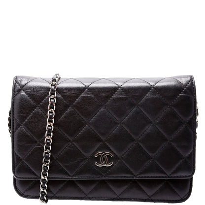 Chanel Wallet On Chain Classic Quilted Lambskin Black
