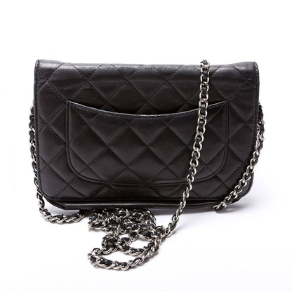 Chanel Wallet On Chain Classic Quilted Lambskin Black
