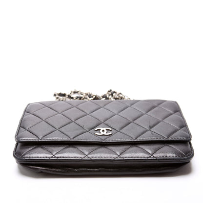 Chanel Wallet On Chain Classic Quilted Lambskin Black