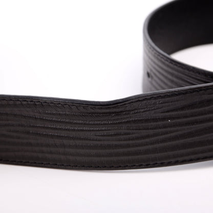 Louis-Vuitton LV Initiales MM Epi/Shadow Monogram Belt Size / Black