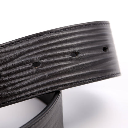 Louis-Vuitton LV Initiales MM Epi/Shadow Monogram Belt Size / Black