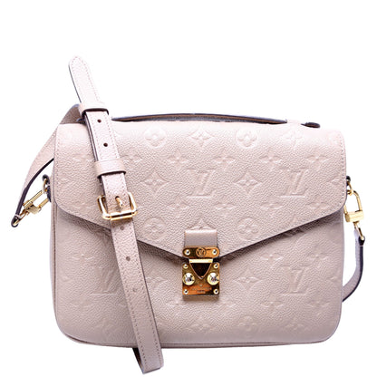 Louis-Vuitton Pochette Metis Empreinte Beige