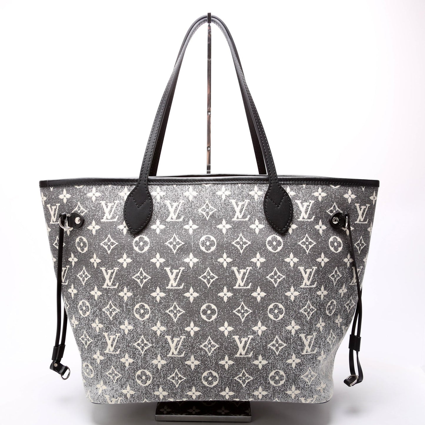 Louis-Vuitton Neverfull W/Wallet MM Monogram Denim Jacquard