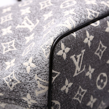 Louis-Vuitton Neverfull W/Wallet MM Monogram Denim Jacquard