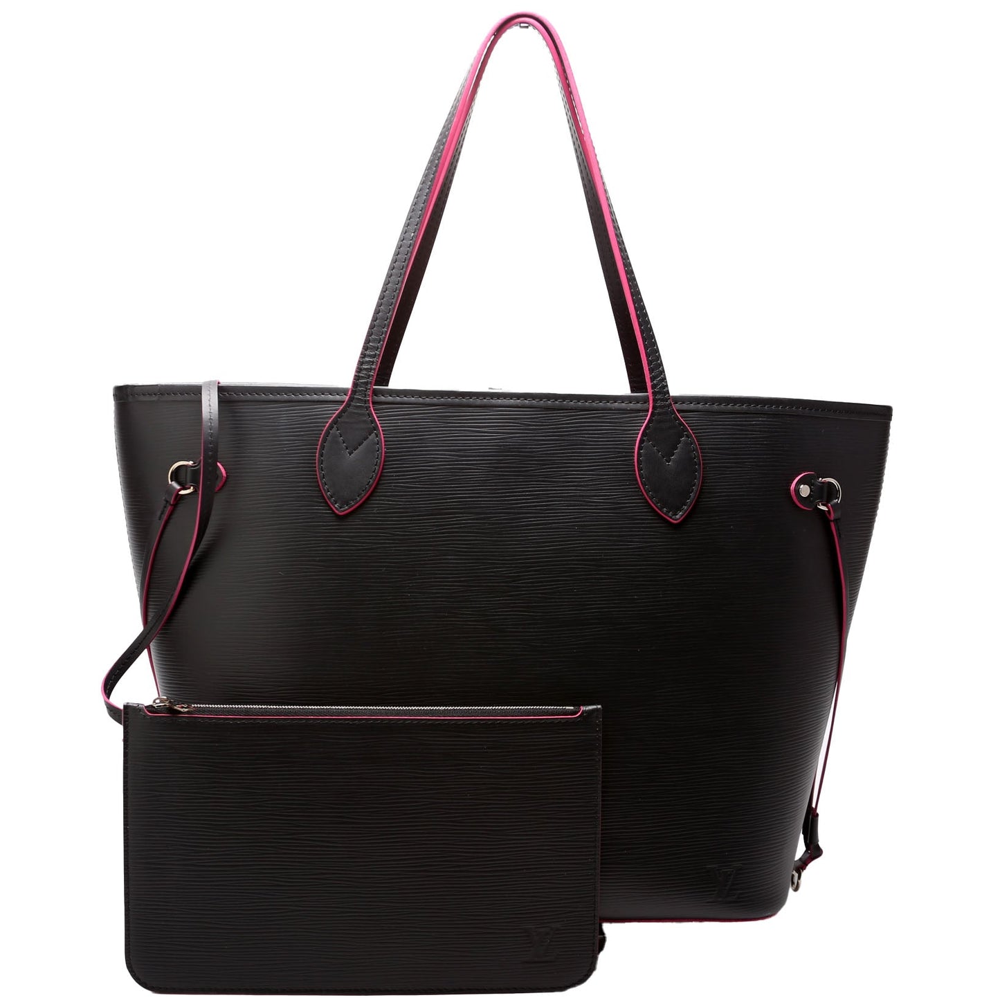 Louis-Vuitton Neverfull W/Wallet MM Epi Black