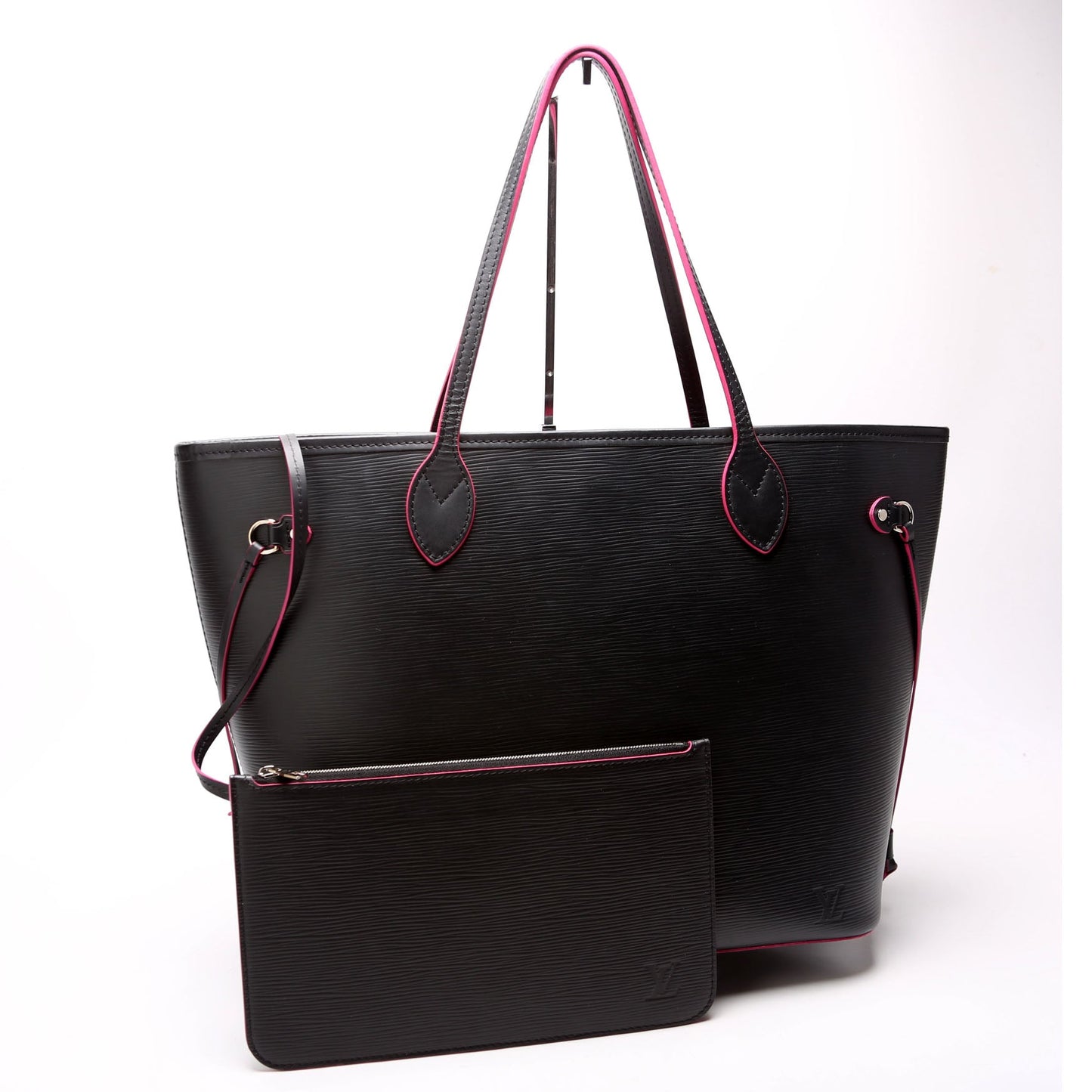 Louis-Vuitton Neverfull W/Wallet MM Epi Black