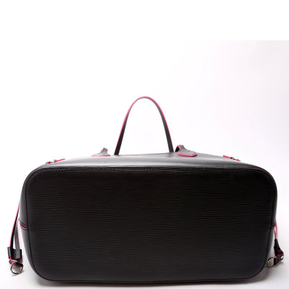 Louis-Vuitton Neverfull W/Wallet MM Epi Black