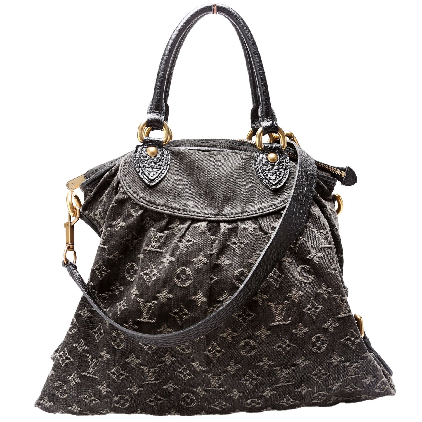 Louis-Vuitton Neo Cabby MM Denim Black